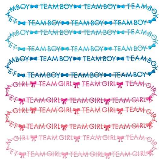 Gender Reveal Team Boy Team Girl Necklaces